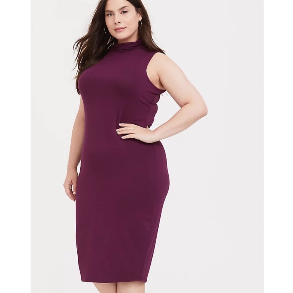 TORRID Jersey Mock Neck Bodycon Midi Dress 3X